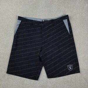 NFL Las Vegas Raiders Men's Size 42 Black Dots Walking Shorts